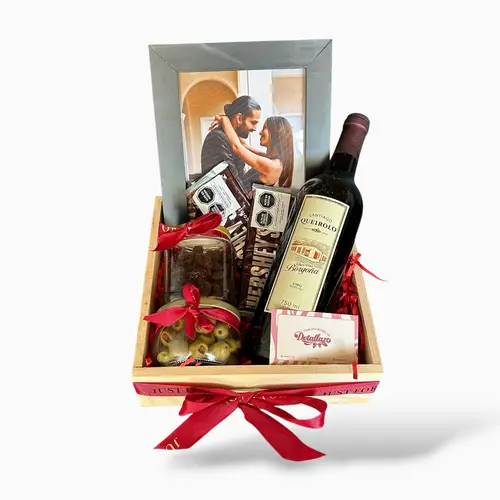 Box Masculino Gourmet con Vino