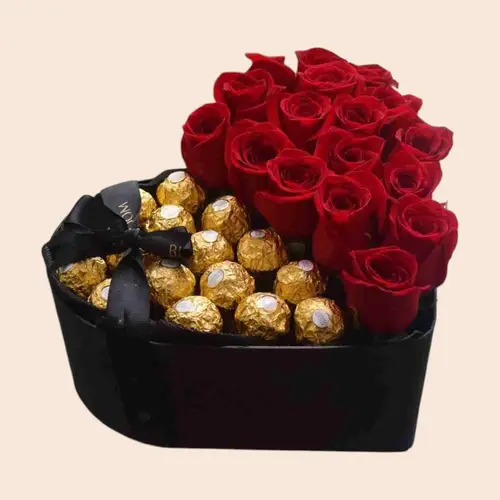Box Corazón Amor y Ferrero
