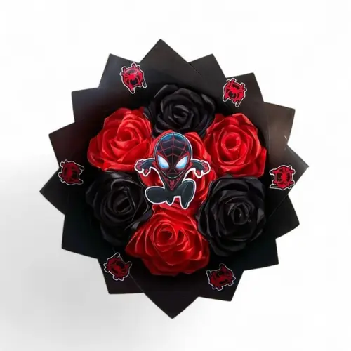 Bouquet Spiderman Black Hero